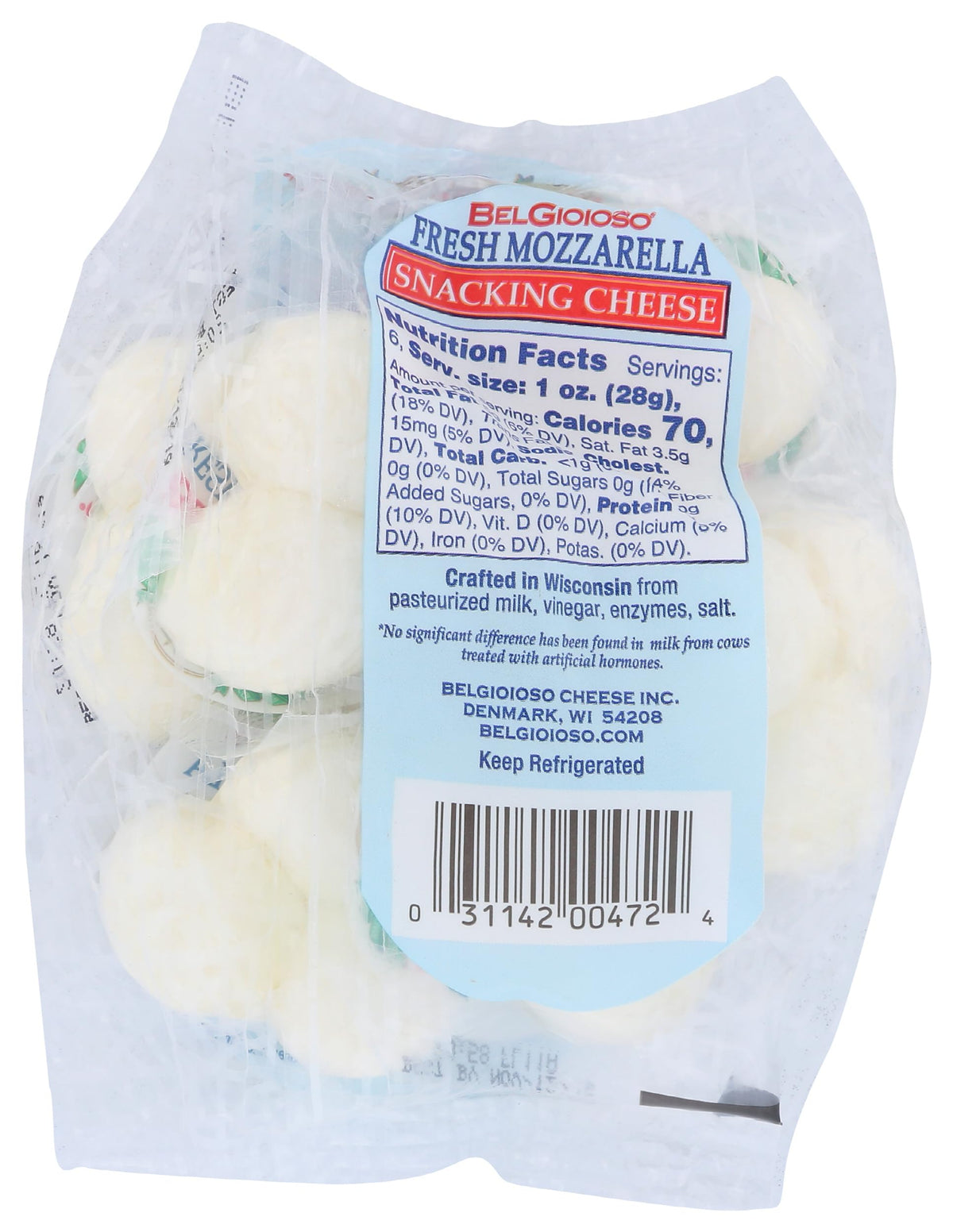 Fresh Mozzarella Snacking Cheese, 6 oz by – 6 Ounce (Pack of 1), Model 00031142004724