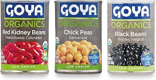 Goya Canned Bean Sampler - Black Beans, Low Sodium, High in Fiber, 15.5 oz