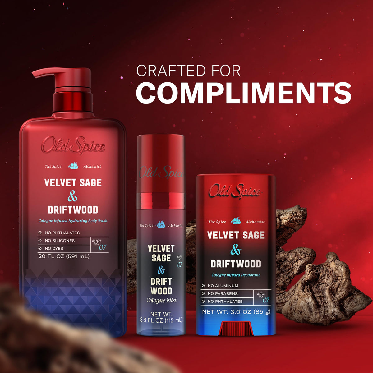 Old Spice Velvet Sage + Drift Wood / 3 Ounce (Pack of 1) / 1 Deodorant