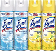 Lysol Disinfectant Spray, Sanitizer, Lemon & Crisp Linen, 19 oz, 4 Pack