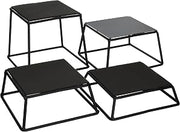 Tablecraft Non-Slip Riser Set (Set of 4), Black, Gray