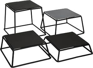 Tablecraft Non-Slip Riser Set (Set of 4), Black, Gray