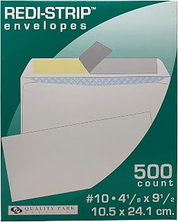 Quality Park #10 Redi-Strip 4.125" x 9.5" Envelopes 500 Count