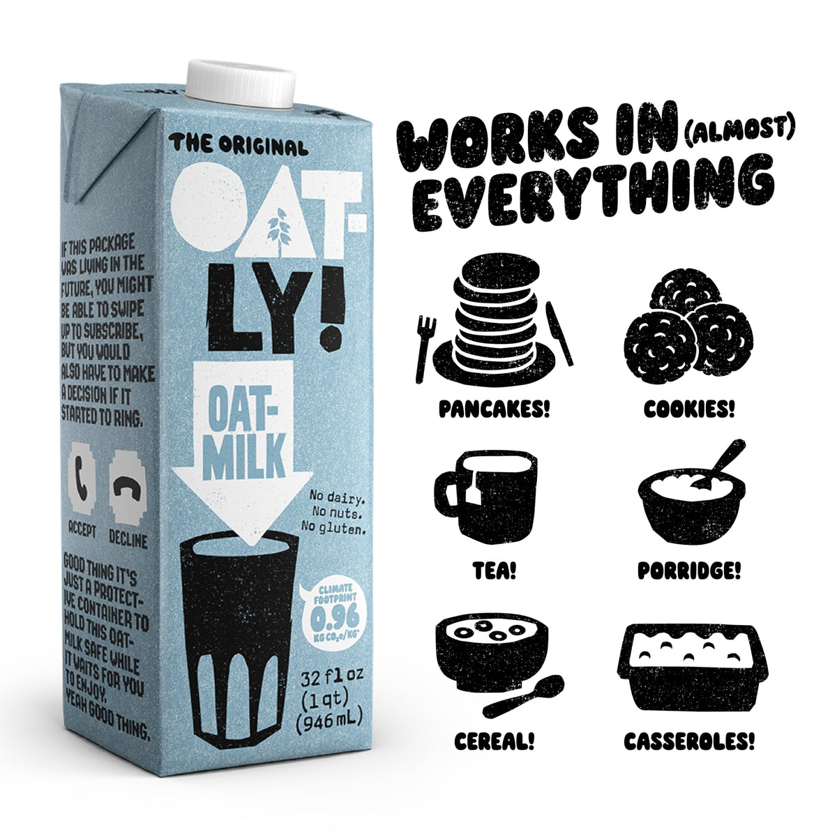 Oatly Original / 32 Fl Oz (Pack of 6) / 6 Oat Milks