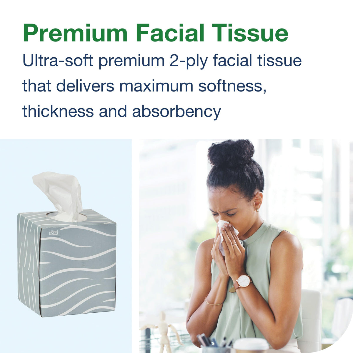 Tork Premium Facial Tissue Cube Box White – 36 x 86 Tissues, 6910101