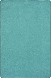 Joy Carpets Just Kidding Solid Color Area Rugs, Seafoam, 6' x 9'