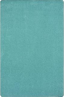 Joy Carpets Just Kidding Solid Color Area Rugs, Seafoam, 6' x 9'