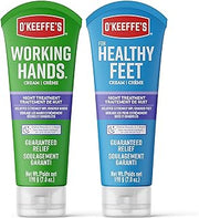 O'Keeffe's Working Hands and Healthy Feet Night Treatment Cream, 7 oz Tube | Includes 2 Treatments, Relieves Dryness, Non-Greasy, Dermatologist Tested, Hypoallergenic Hand and Foot Creams