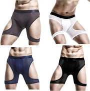 BaronHong Performance Plus Size Mesh Mens Sexy Boxer Briefs Sports Athletic Underwear