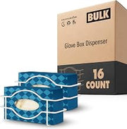 Stock Your Home White Metal Single Glove Dispenser 16 Pack Tissue Box Shelf and Wall Mount Holder for Kitchen Closet Lab Exam Office
