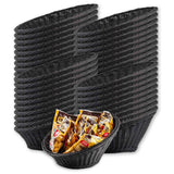 Handwoven Serving Baskets by Tablecraft – 15.5 by 12.5, Plastic, Black, Pack of 20, Model 12135