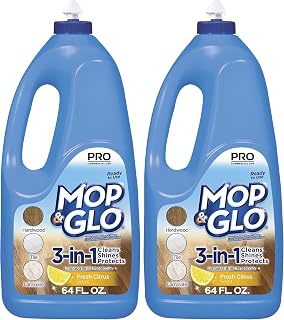 Mop & Glo Professional Multi-Surface Floor Cleaner, Fresh Citrus Scent, 64 Oz (Pack of 2)