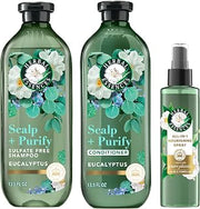 Herbal Essences Scalp + Purify Eucalyptus Sulfate Free Shampoo and Conditioner, and All-in-One Nourishing Spray Set