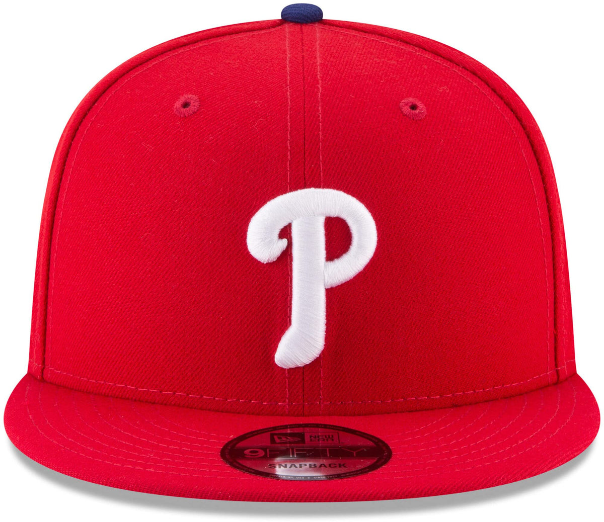 MLB 9FIFTY Adjustable Snapback Hat Cap One Size Fits All (Philadelphia Phillies) by New Era – Polyester, Red, Model New Era