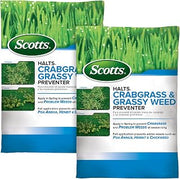 Scotts Halts Crabgrass & Grassy Weed Preventer, 20.12 lbs. (2-Pack) | Crabgrass Preventer, Pre Emergent Weed Control for Lawns, Prevents Chickweed & More