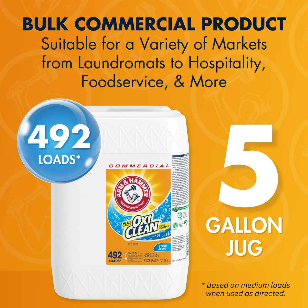 plus OxiClean Liquid Laundry Detergent Professional by ARM & HAMMER – 640 Fl Oz (Pack of 1), Model 33200-94244
