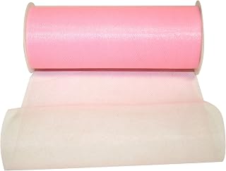 Reliant Ribbon Tulle Standard Ribbon, 6 Inch X 25 Yards, Pink