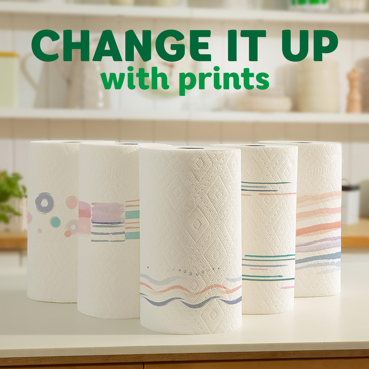 Bounty Prints / 1 / 135 Count (Pack of 2) Paper Towels