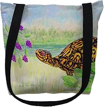 TY038M 16 x 16 in. Turtle & Berries Tote Bag - Medium