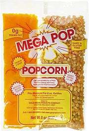 Gold Medal Popcorn Kit Coconut, 8oz kit for 6 Oz popper, 36 count