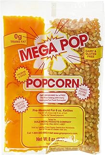 Gold Medal Popcorn Kit Coconut, 8oz kit for 6 Oz popper, 36 count