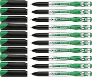 Schneider Topball 811 Rollerball Pen, 0.5 mm Conical Tip, Refillable, Green Ink, Box of 10 Pens (8114)
