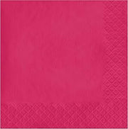 Creative Converting Touch of Color 2-Ply 50 Count Paper Lunch Napkins, Hot Magenta