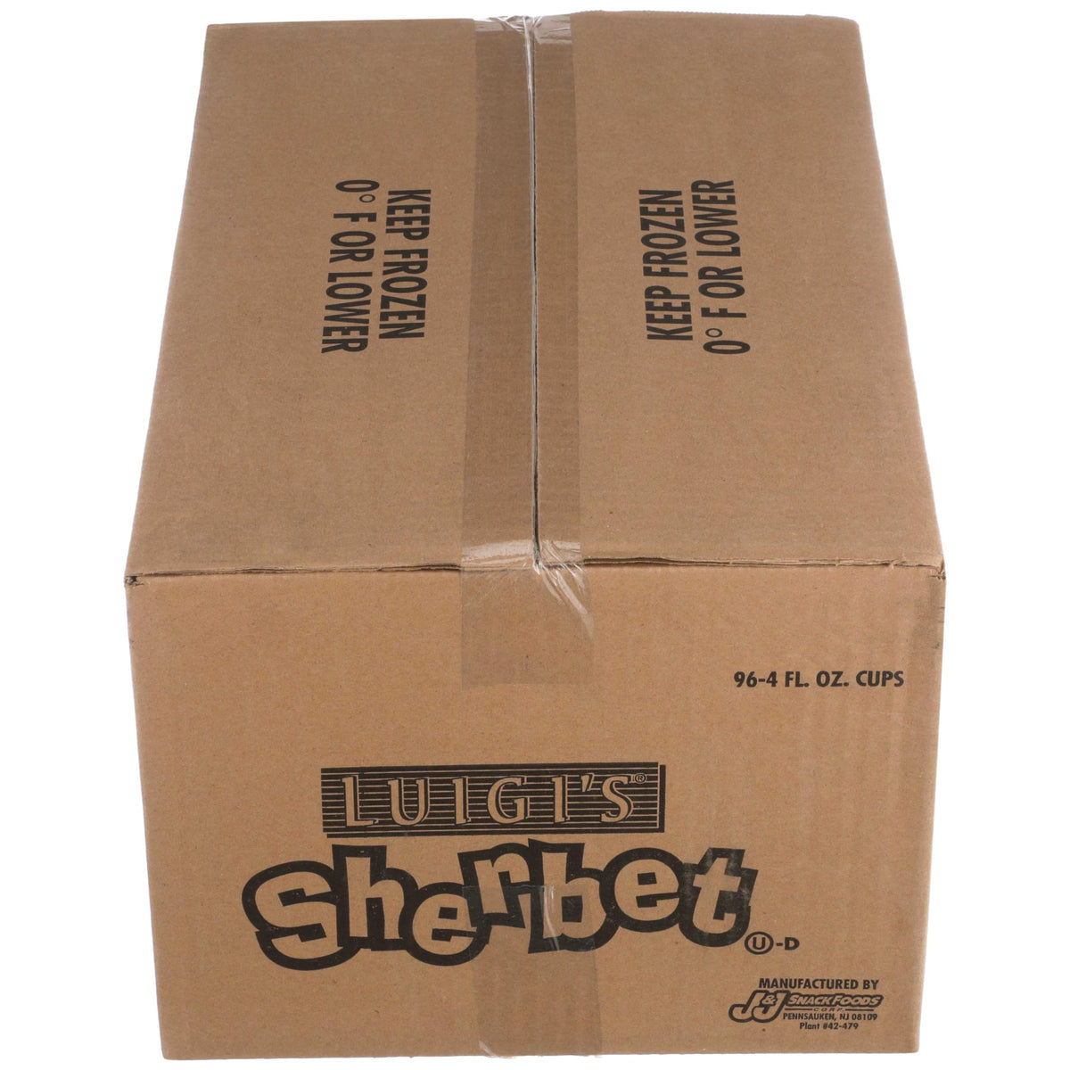 Luigis Lime Sherbet Cup by J and J Snack Foods – 4 Ounce, Pack of 96