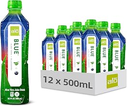 ALO Aloe Vera Drink, BLUE (Blueberry), 16.9 FL Oz, 12pk