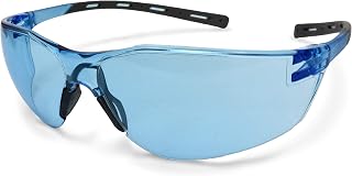 Radians TEC1-B0 Tecona Safety Glasses with Extra-Long Temples, Blue Frame - Blue Lens