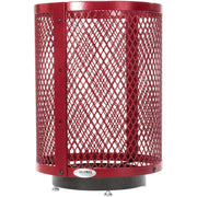 Outdoor Diamond Steel Trash Can by Global Industrial – Steel, Red, Model 261924RDD
