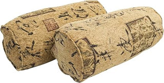 Blazing Needles Corded Jacquard Chenille Bolster Pillow, 20" x 8", Calligraphy, 2 Count
