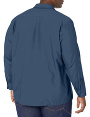 Long Sleeve Industrial Solid Work Shirt Dark Blue Medium - 5 Pack by Red Kap – Dark Blue, Pack of 5, Model SP14