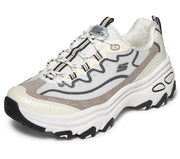 Womens D'Lite Max White Black 9.5 Medium by Skechers – Mesh, White Black, Model 180399 WBK