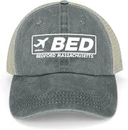 Funny Trucker Hats Bedford Massachusetts Snapback Trucker Caps for Men State City Airport Caps