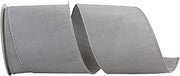 Reliant Ribbon Dupioni Lux Wired Edge Ribbon, 4 Inch X 10 Yards, Silver