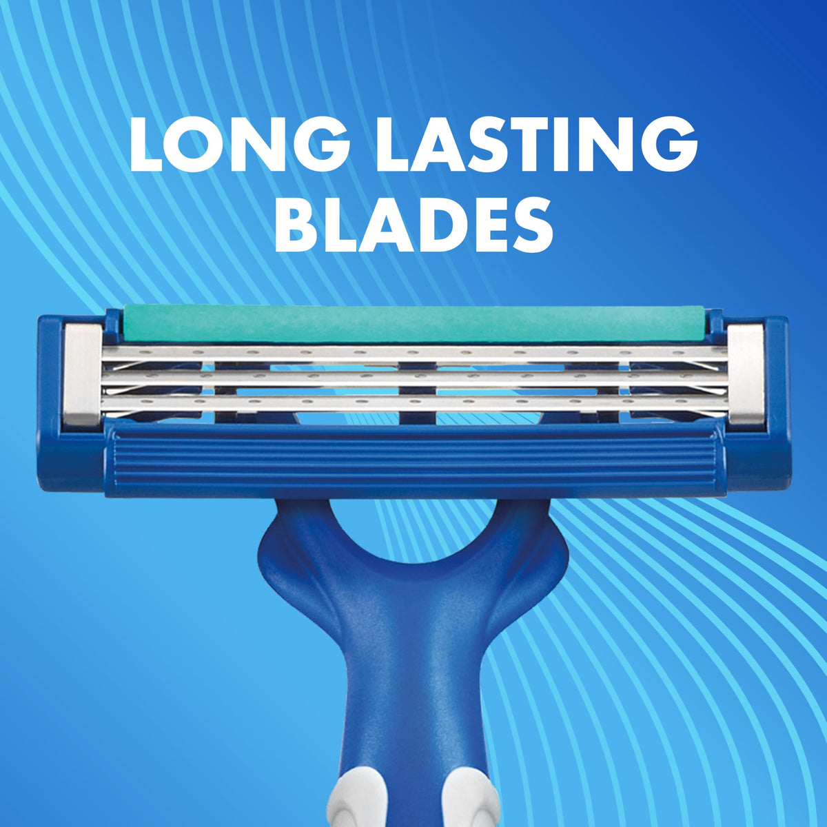 Sensor3 Simple Men’s Disposable Razors by Gillette – 12 Count (Pack of 1), Rubber, Blue