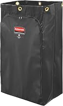 Rubbermaid Commercial Products Cleaning Cart Bag 24-Gallon Yellow Collecting Refuse or Laundry Items Janitorial and Housekeeping Carts Zippered Front