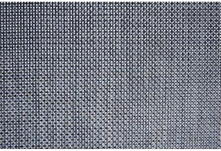 Front of The House Metroweave Basketweave Indigo Woven Vinyl Table Runner - 72" L x 14" W