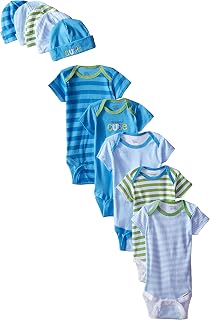 Gerber Baby Boys' 10 Piece Onesies and Cap Bundle