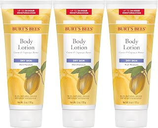 Burt's Bees Butter Body Lotion for Dry Skin with Cocoa & Cupuaçu, 6 Oz (Package May Vary)