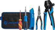 Jonard Tools TK-96 Solar Essentials Kit- Rugged Carry Case, Screwdrivers, Solar Panel Crimper, Utility Knife, Wire Stripping Pliers
