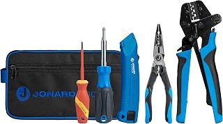 Jonard Tools TK-96 Solar Essentials Kit- Rugged Carry Case, Screwdrivers, Solar Panel Crimper, Utility Knife, Wire Stripping Pliers