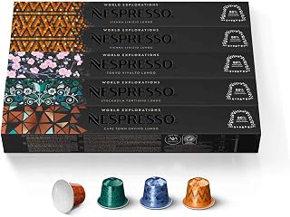 Nespresso Original, Morning Lungo Blends Variety Pack, 50-Count Coffee Pods