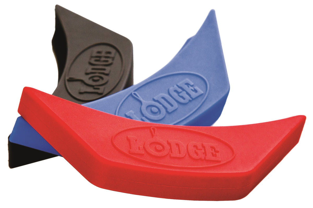 Silicone Assist Handle Holder - Dishwasher Safe Hot Holder Designed for Traditional Lodge Cast Iron Dual Handle Products - Reusable Heat Protection Up to 450° - Red (Pack of 2) –