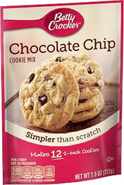 Betty Crocker Chocolate Chip Cookie Mix, Makes (12) 2-inch Cookies, 7.5 oz.