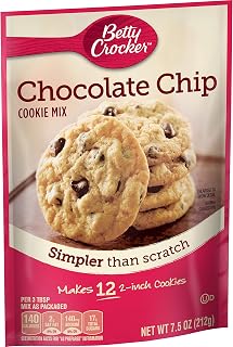 Betty Crocker Chocolate Chip Cookie Mix, Makes (12) 2-inch Cookies, 7.5 oz.