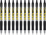 PILOT G2 Premium Retractable & Refillable Gel Roller Pens, SmileyWorld Collection, Fine Point 0.7 mm, Black Ink, Dozen
