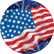 Creative Converting 8 Count Round Paper Dinner Plate, Fireworks