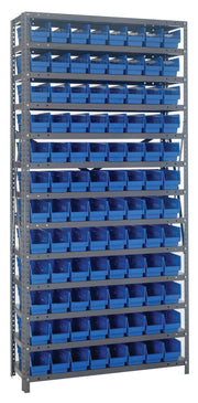 QUANTUM STORAGE SYSTEMS Black / 23.63" L x 11.13" W x 4" H / Economy 4" Shelf Bins Open Storage Bins